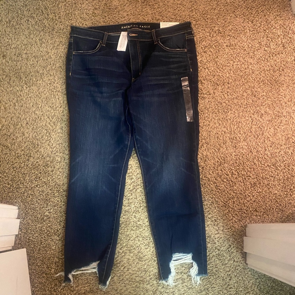 High rise jeggings crop